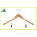 Lh010 Wooden Garment Rack with PVC Coated Clips
